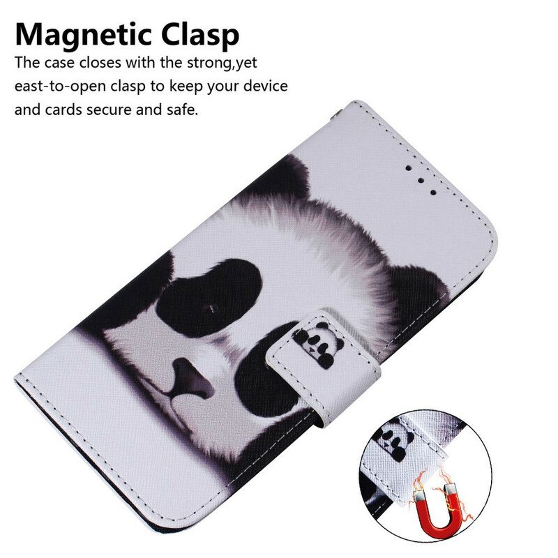 Lederhüllen Für iPhone 13 Mini Panda-gesicht