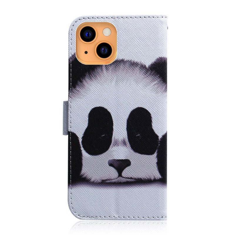 Lederhüllen Für iPhone 13 Mini Panda-gesicht