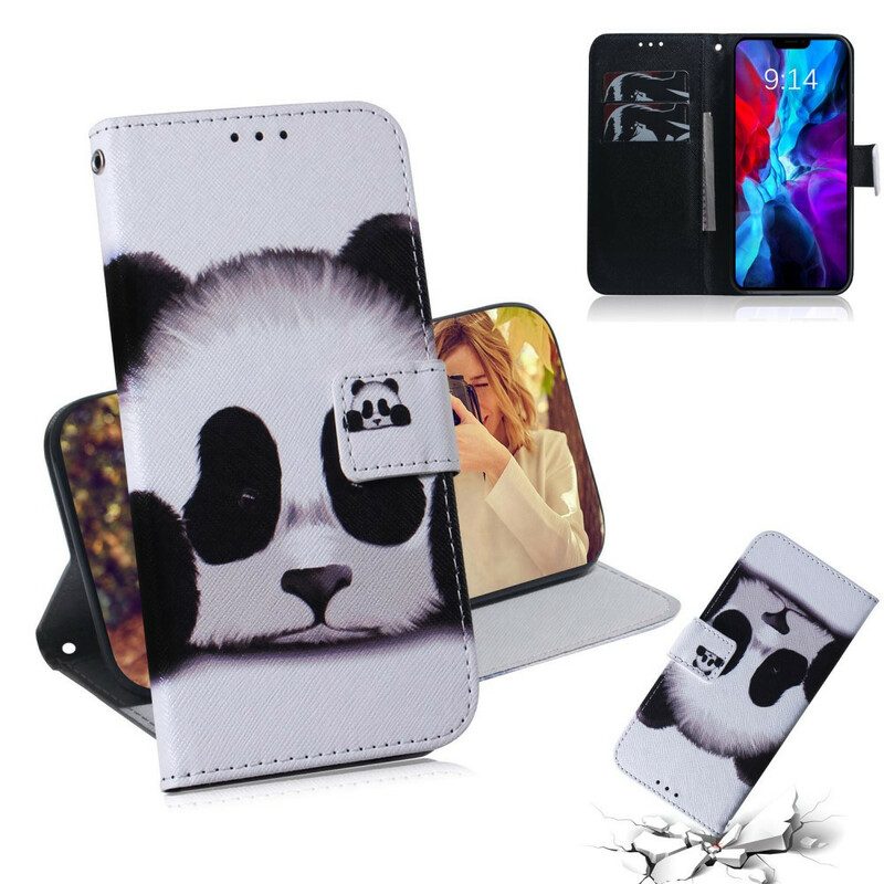 Lederhüllen Für iPhone 13 Mini Panda-gesicht