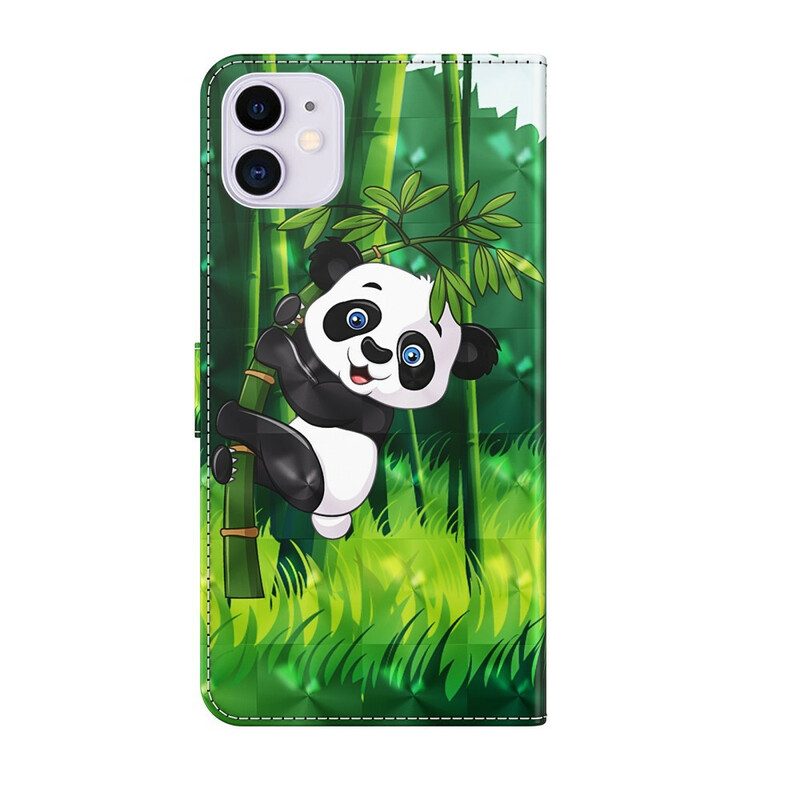 Lederhüllen Für iPhone 13 Mini Panda Und Bambus
