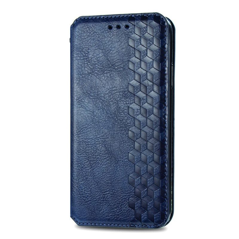 Schutzhülle Für iPhone 13 Mini Flip Case Rautenstruktur In Lederoptik
