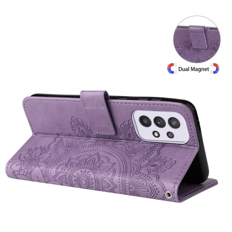 Flip Case Für Samsung Galaxy A33 5G Blumen-mandala
