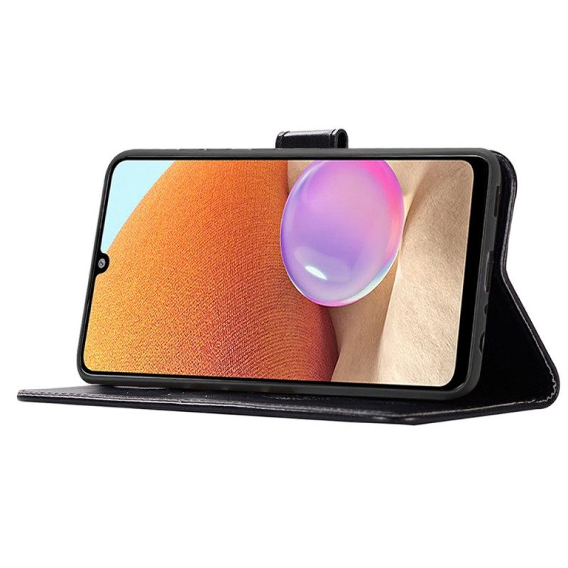 Flip Case Für Samsung Galaxy A33 5G Mit Kordel Eulen-traumfänger Mit Riemen