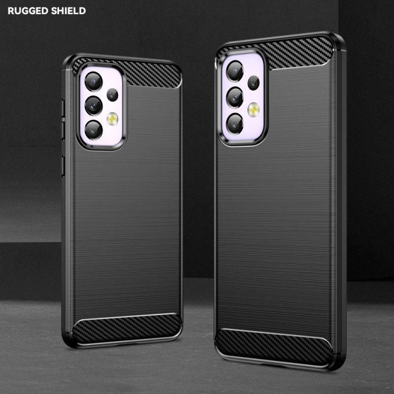 Handyhülle Für Samsung Galaxy A33 5G Gebürstete Kohlefaser