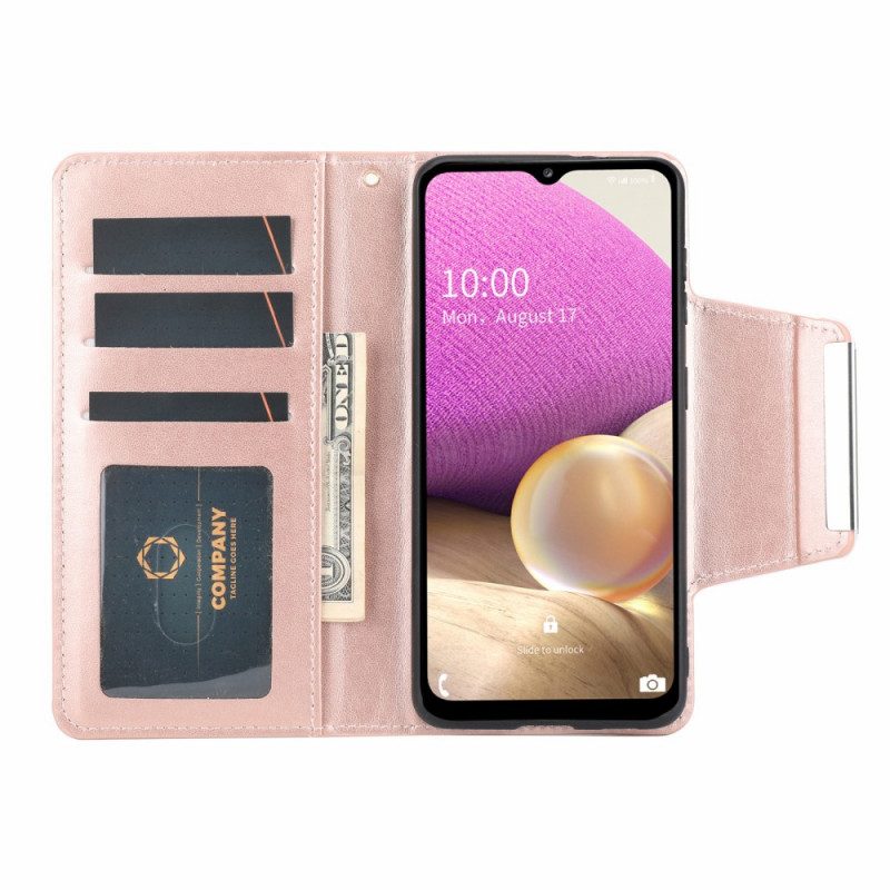 Handyhülle Lederhüllen Für Samsung Galaxy A33 5G Abnehmbare Diamanten
