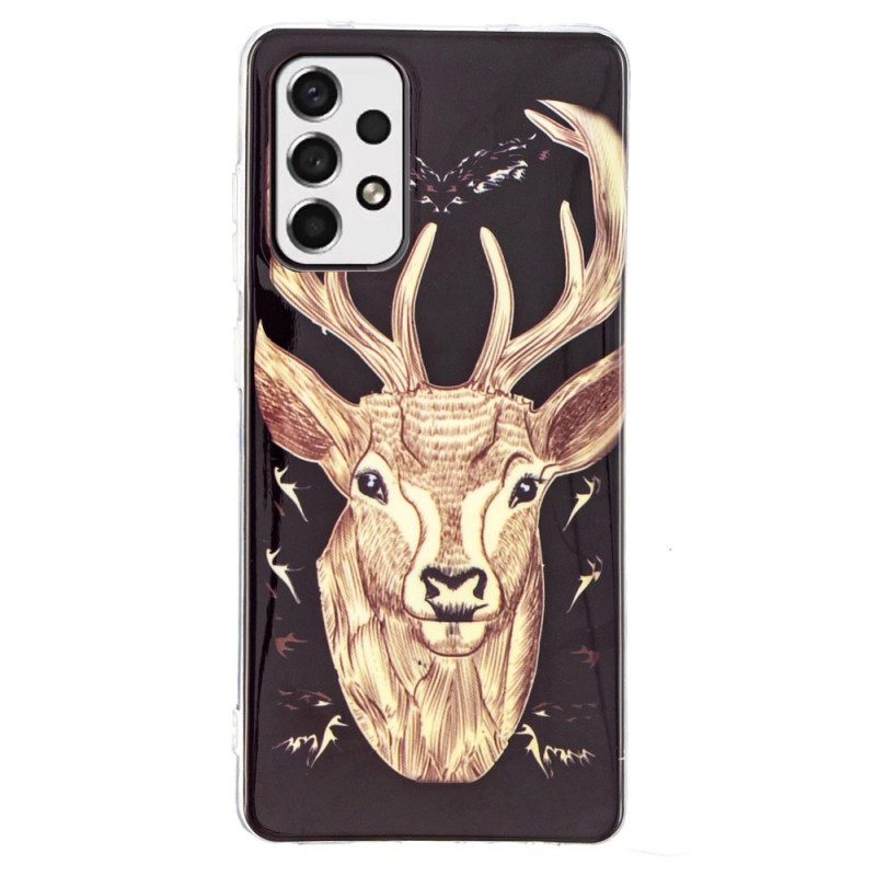 Hülle Für Samsung Galaxy A33 5G Fluoreszierender Majestätischer Hirsch