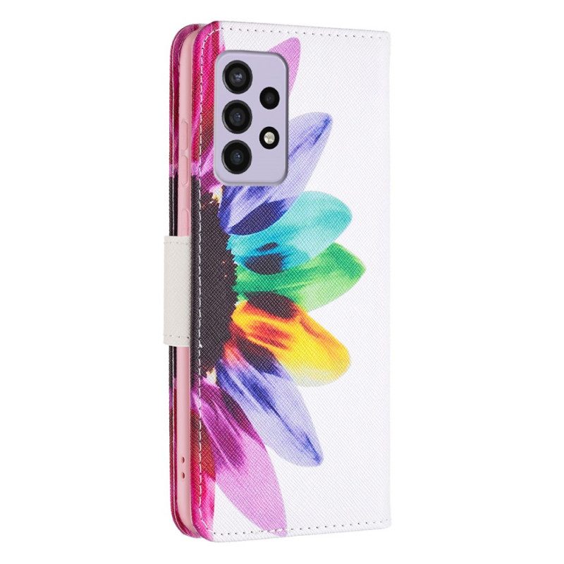 Lederhüllen Für Samsung Galaxy A33 5G Aquarellblume