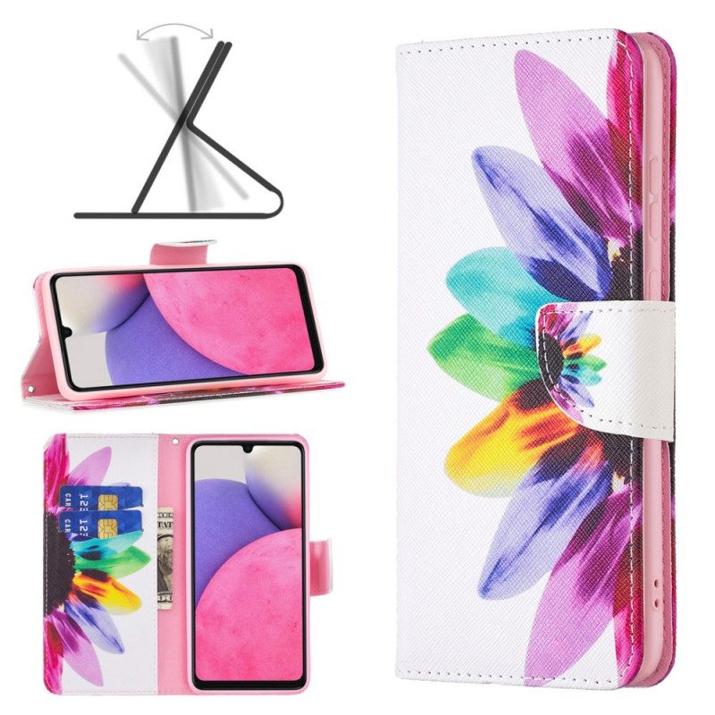 Lederhüllen Für Samsung Galaxy A33 5G Aquarellblume
