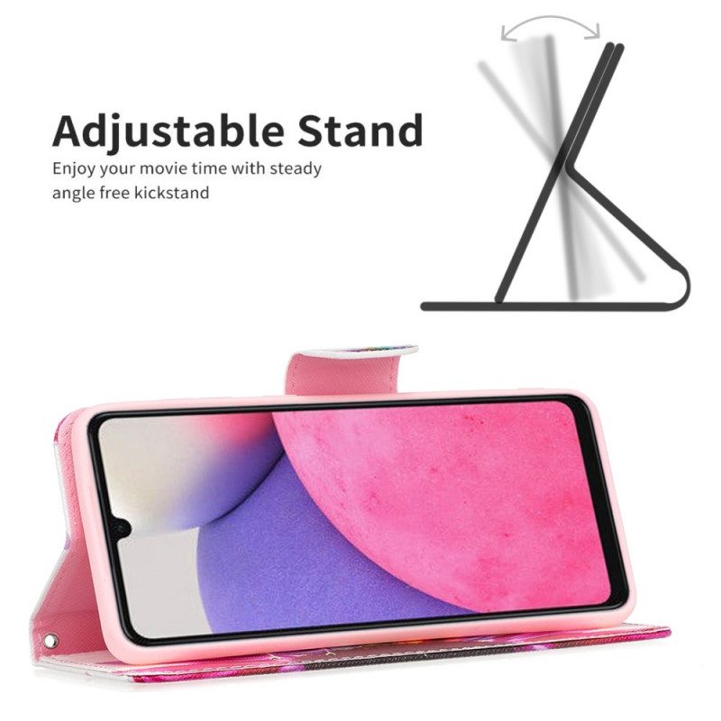 Lederhüllen Für Samsung Galaxy A33 5G Aquarellblume