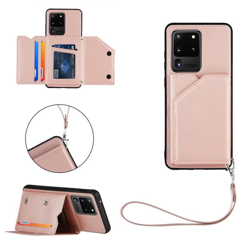 Hülle Für Samsung Galaxy S20 Ultra Kartenhalter Mit Schlüsselband