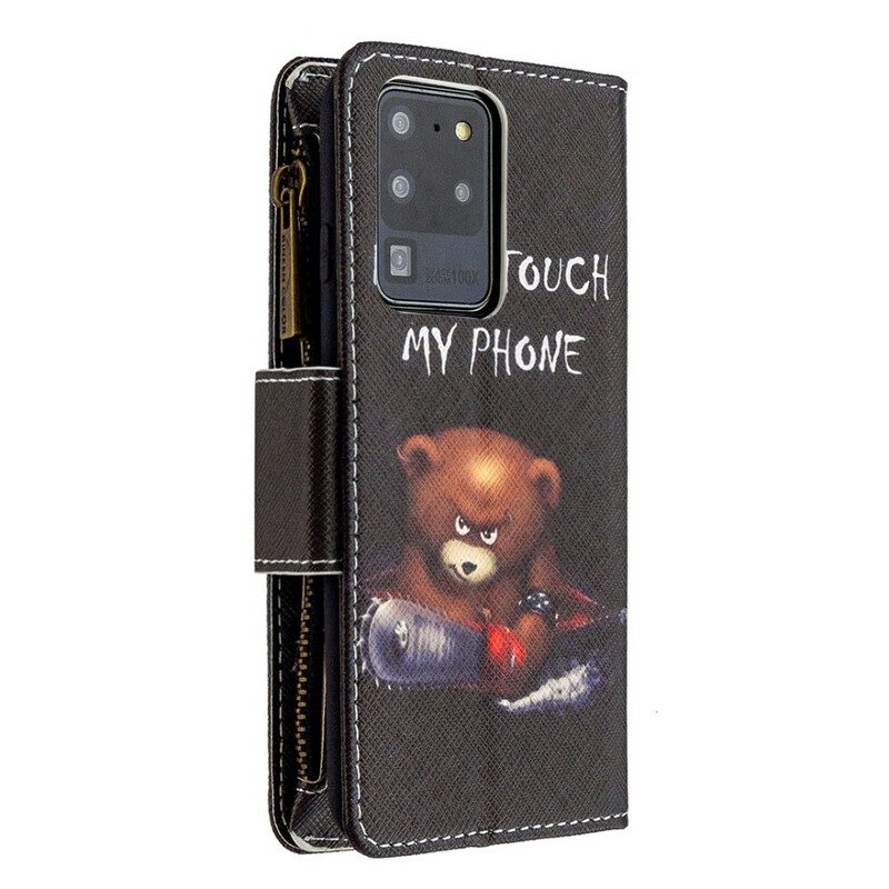 Lederhüllen Für Samsung Galaxy S20 Ultra Taschenbär Mit Reißverschluss