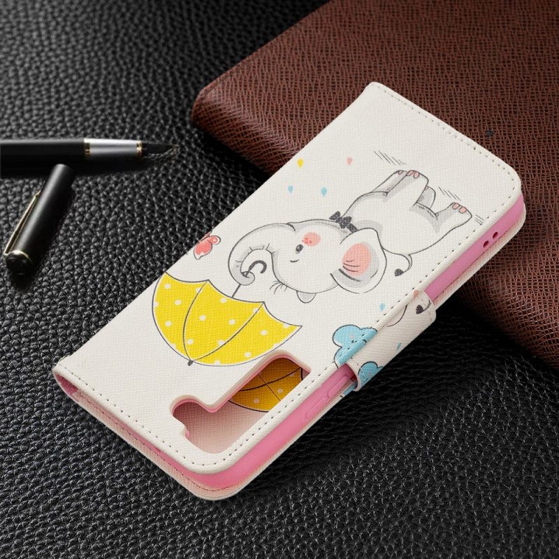 Flip Case Für Samsung Galaxy S22 5G Baby Elefant