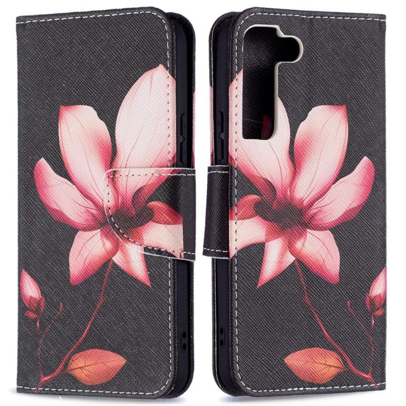 Flip Case Für Samsung Galaxy S22 5G Pinke Blume