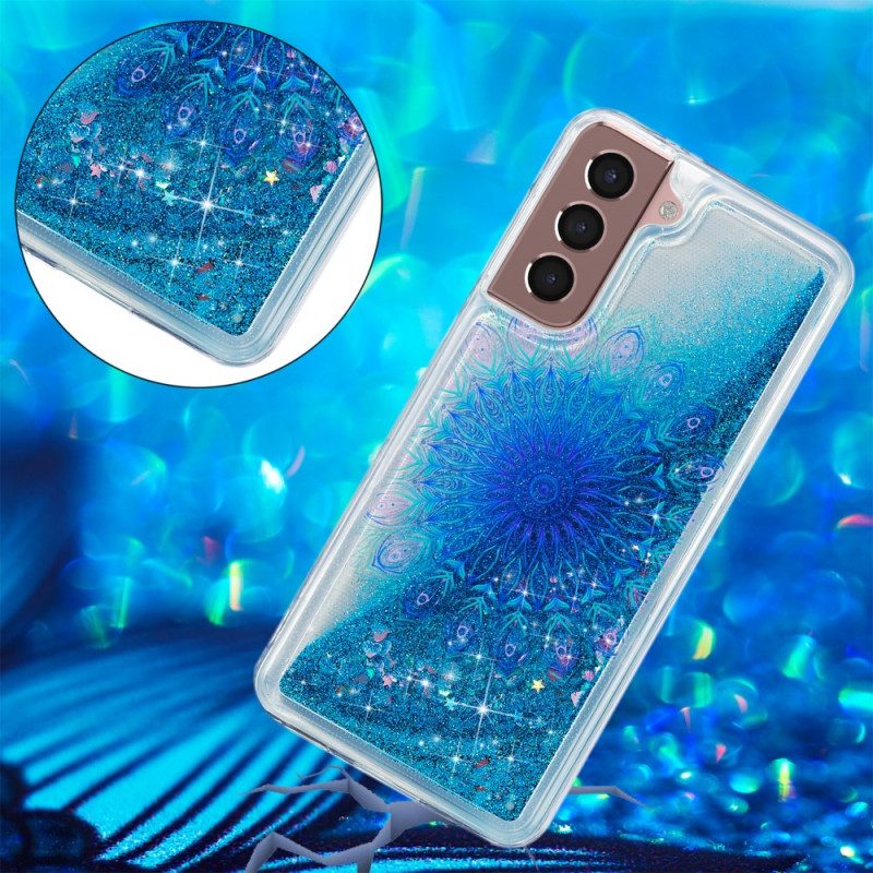 Handyhülle Für Samsung Galaxy S22 5G Glitzer-mandala