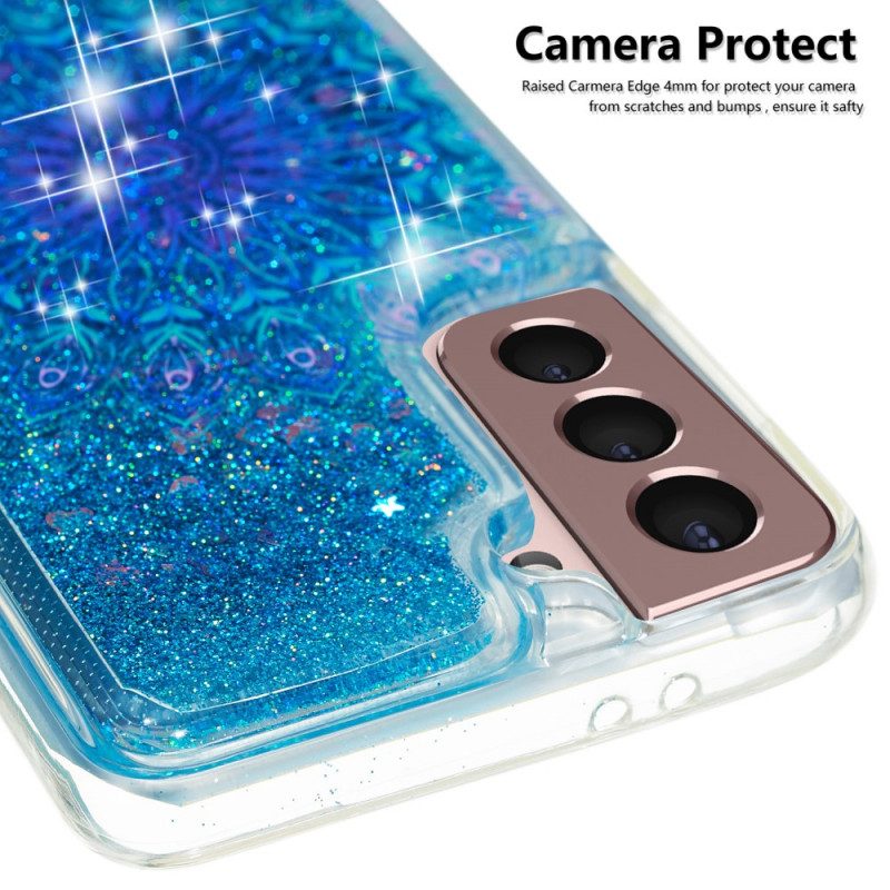 Handyhülle Für Samsung Galaxy S22 5G Glitzer-mandala