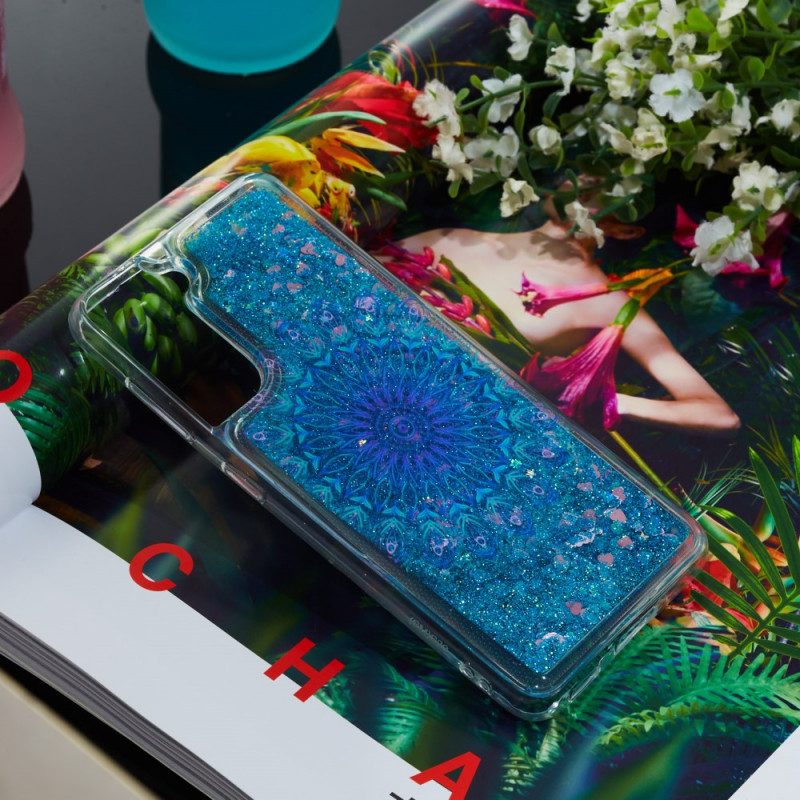 Handyhülle Für Samsung Galaxy S22 5G Glitzer-mandala