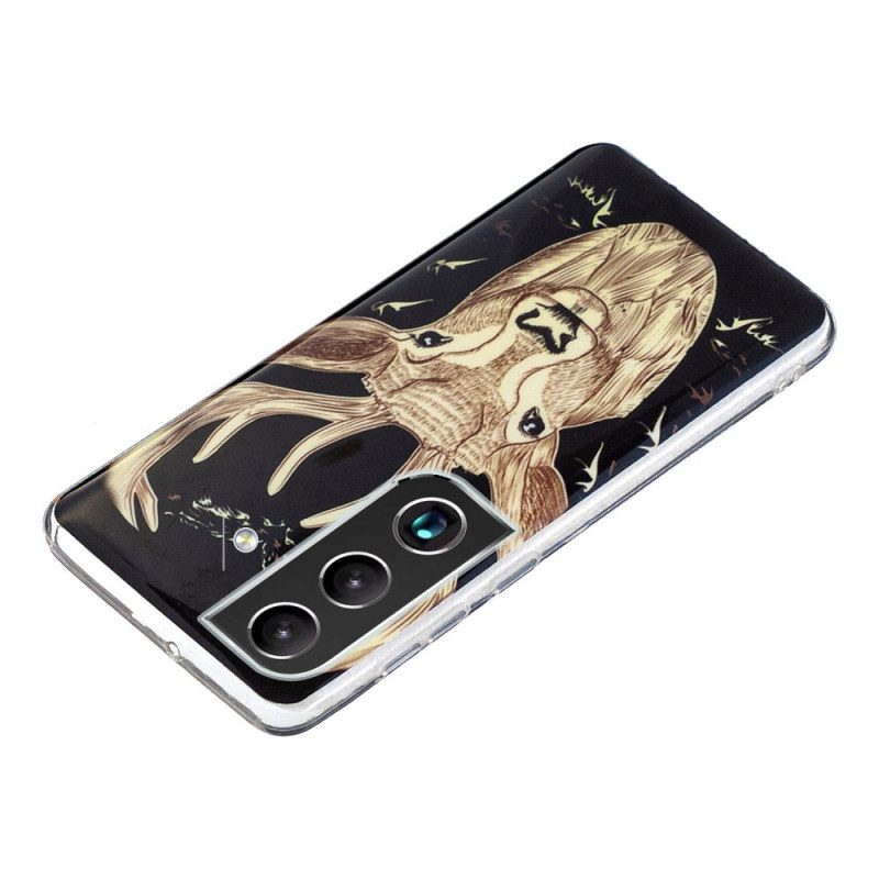 Hülle Für Samsung Galaxy S22 5G Fluoreszierender Majestätischer Hirsch