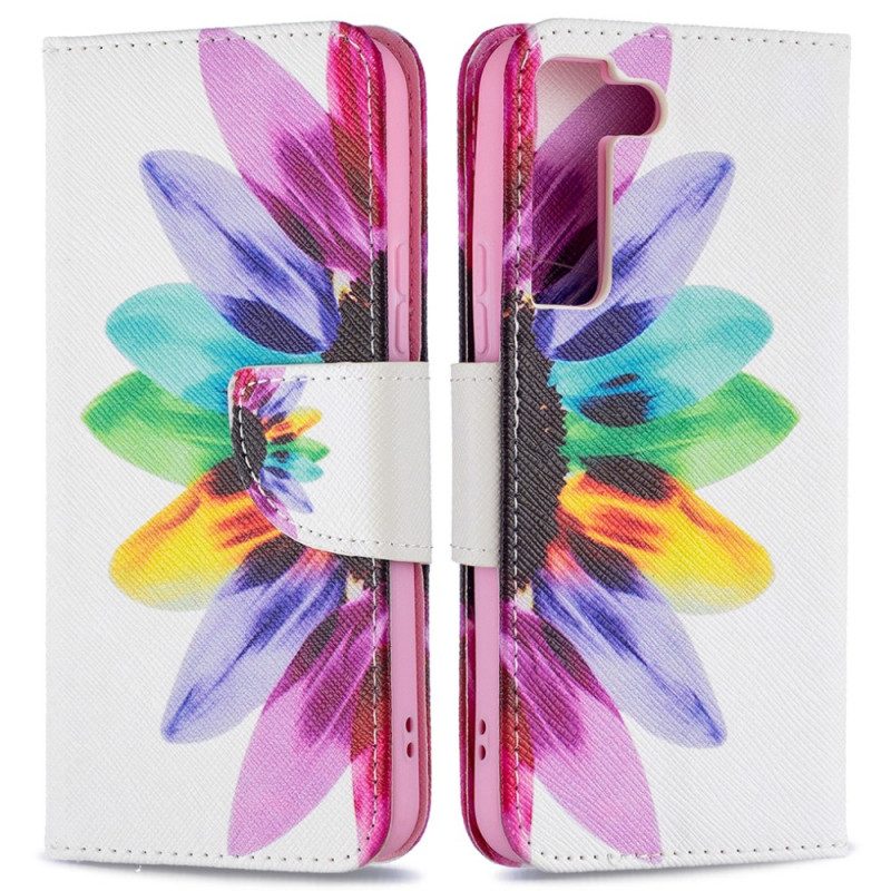 Lederhüllen Für Samsung Galaxy S22 5G Aquarellblume