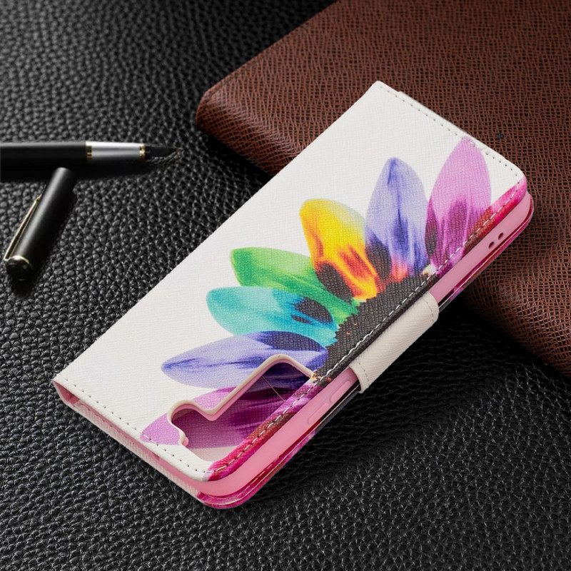Lederhüllen Für Samsung Galaxy S22 5G Aquarellblume