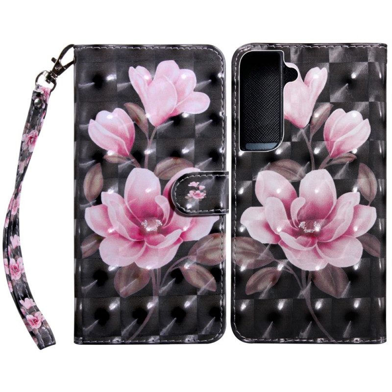 Lederhüllen Für Samsung Galaxy S22 5G Blühende Blumen