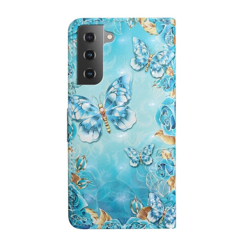 Lederhüllen Für Samsung Galaxy S22 5G Flug Der Schmetterlinge