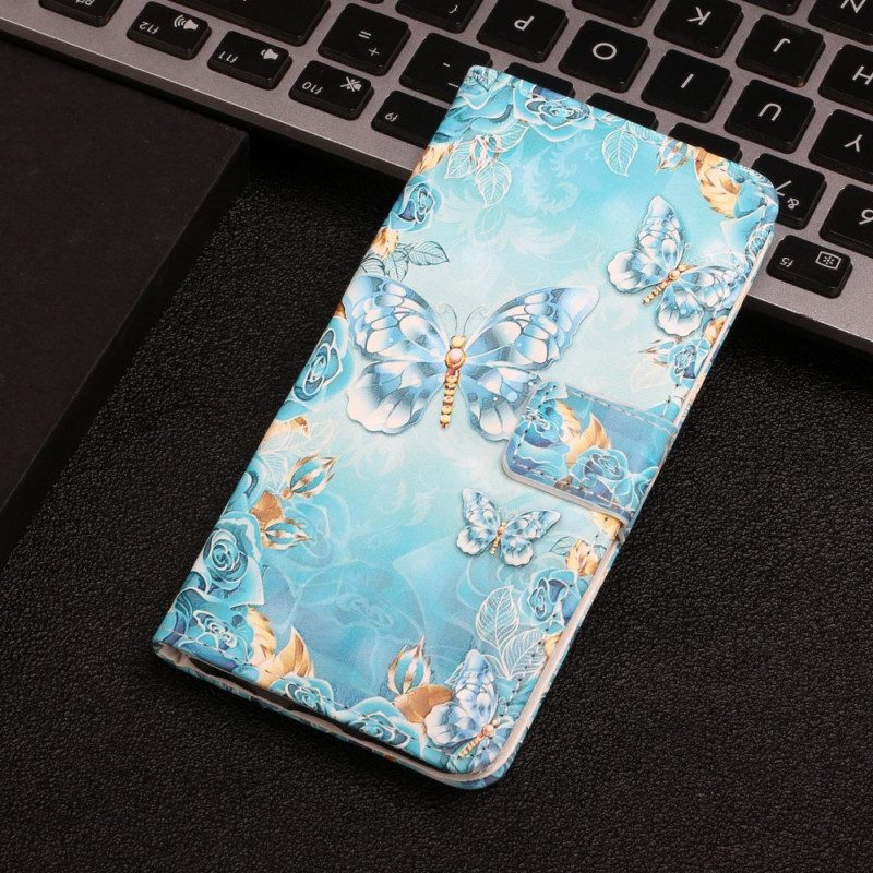 Lederhüllen Für Samsung Galaxy S22 5G Flug Der Schmetterlinge
