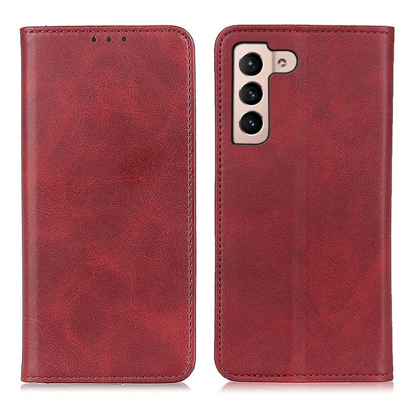 Schutzhülle Für Samsung Galaxy S22 5G Flip Case Elegantes Spaltleder