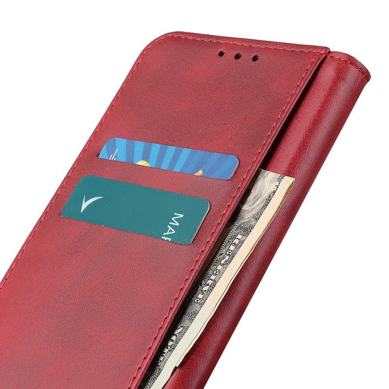 Schutzhülle Für Samsung Galaxy S22 5G Flip Case Elegantes Spaltleder