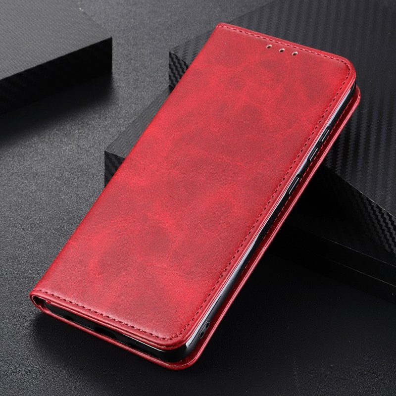 Schutzhülle Für Samsung Galaxy S22 5G Flip Case Elegantes Spaltleder