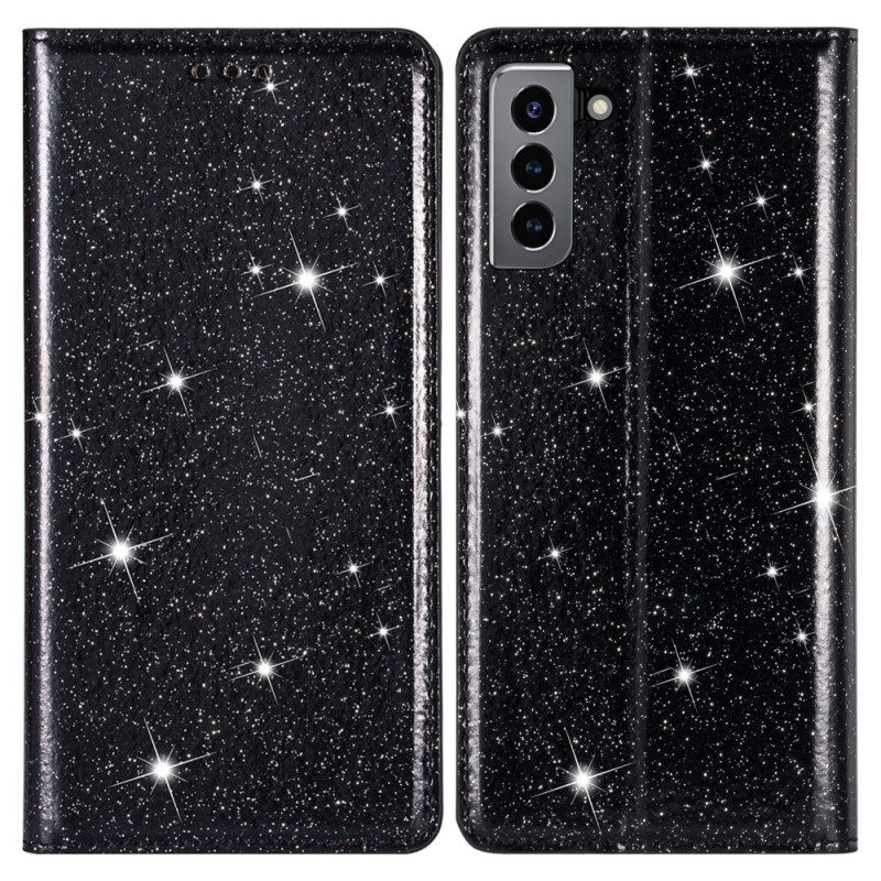 Schutzhülle Für Samsung Galaxy S22 5G Flip Case Pailletten-stil