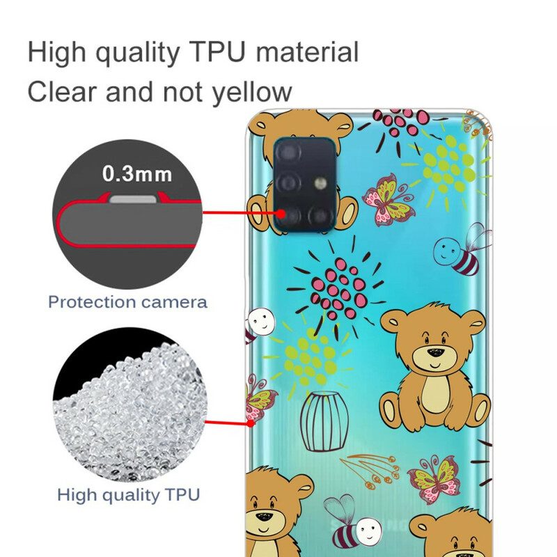 Handyhülle Für Samsung Galaxy A71 Teddybären-top