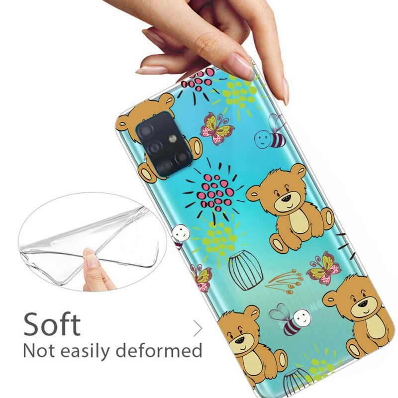 Handyhülle Für Samsung Galaxy A71 Teddybären-top