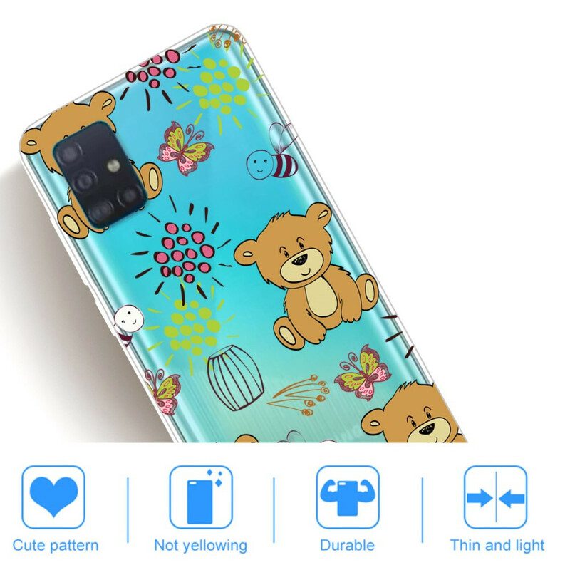 Handyhülle Für Samsung Galaxy A71 Teddybären-top