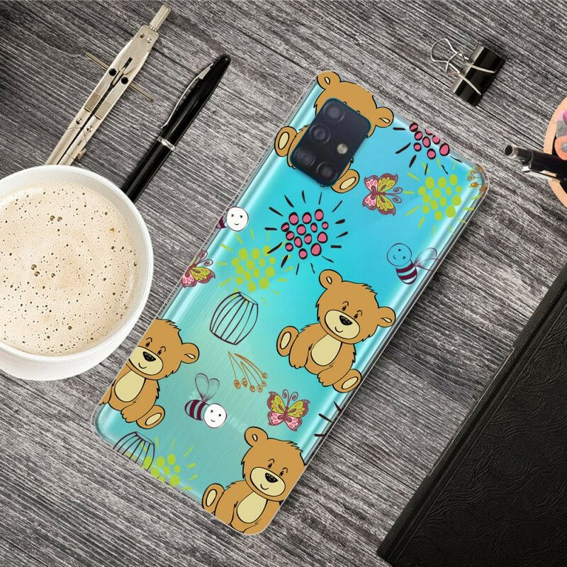 Handyhülle Für Samsung Galaxy A71 Teddybären-top