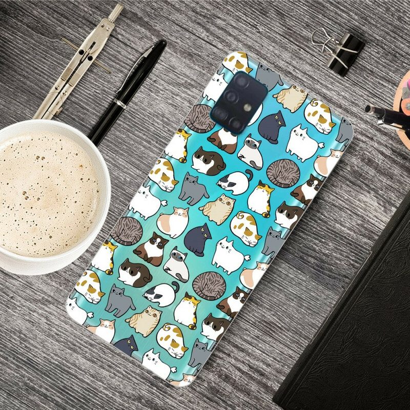 Handyhülle Für Samsung Galaxy A71 Top Katzen