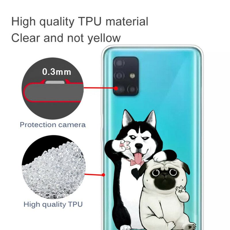 Hülle Für Samsung Galaxy A71 Lustige Hunde