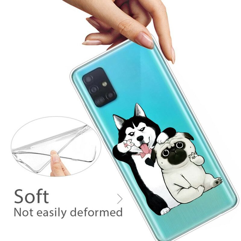 Hülle Für Samsung Galaxy A71 Lustige Hunde