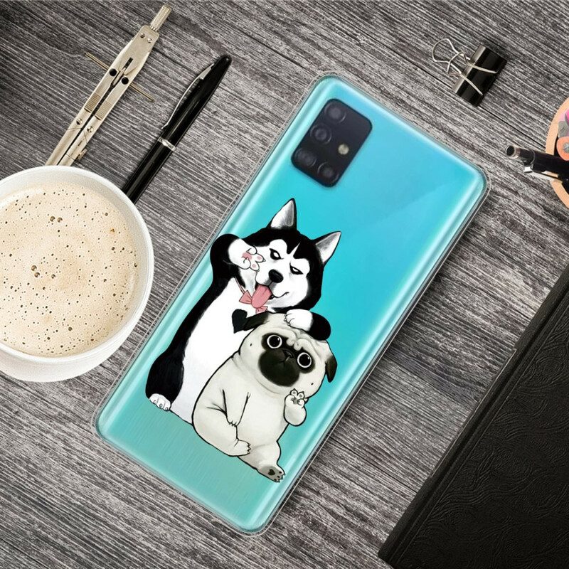 Hülle Für Samsung Galaxy A71 Lustige Hunde