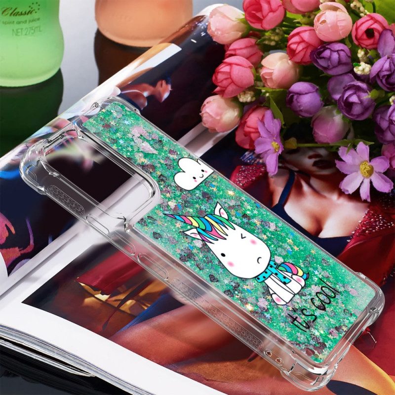 Handyhülle Für Samsung Galaxy A53 5G Mit Kordel Einhorn-glitzer-kordelzug