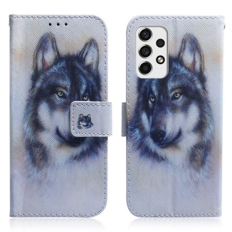 Lederhüllen Für Samsung Galaxy A53 5G Hunde-look