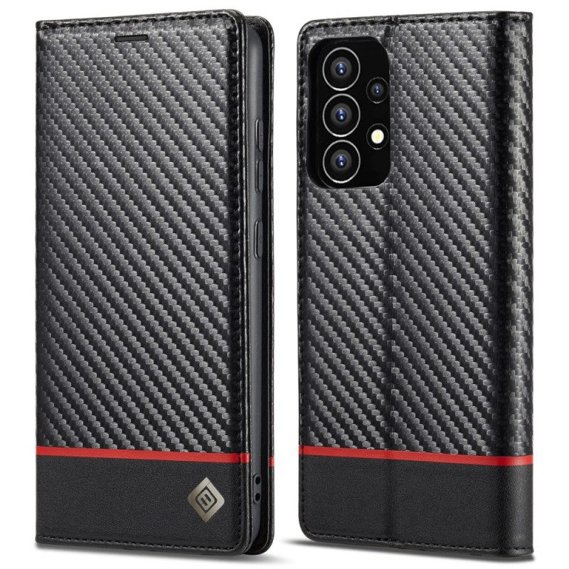 Lederhüllen Für Samsung Galaxy A53 5G Kohlefaser Lc.imeeke