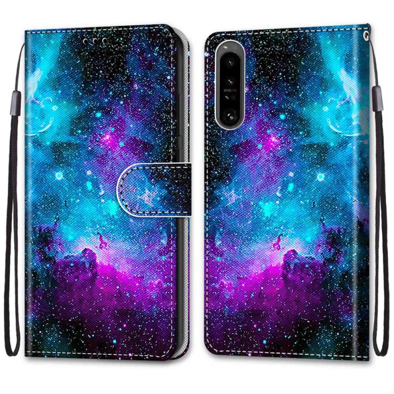 Lederhüllen Für Sony Xperia 1 IV Kosmischer Himmel