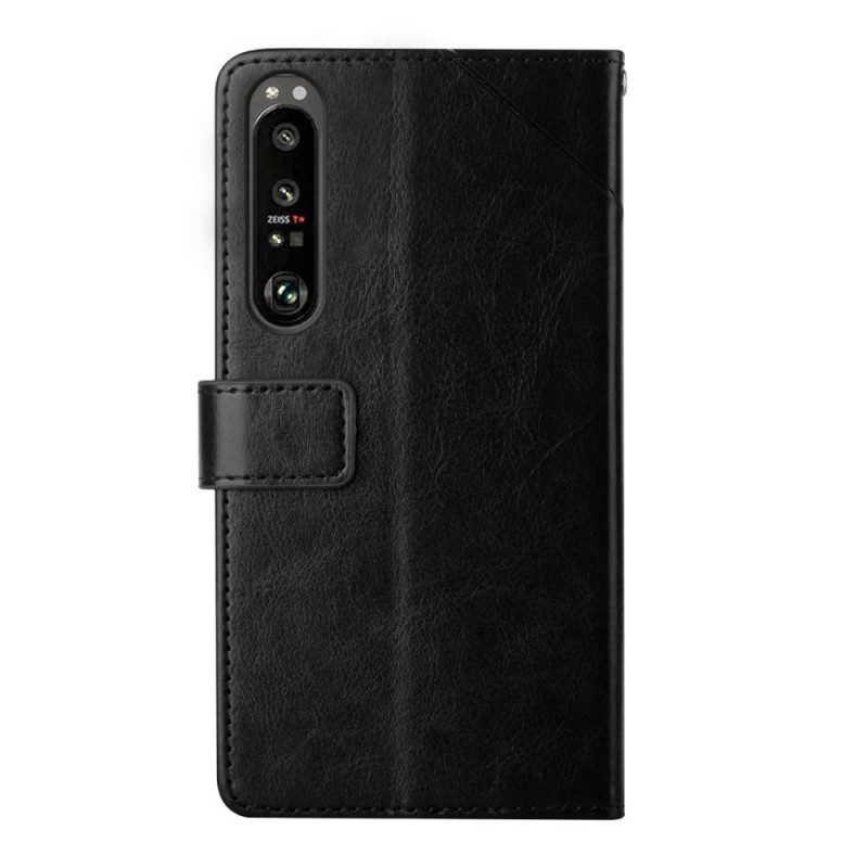 Lederhüllen Für Sony Xperia 1 IV Mit Kordel Riemchen-y-muster