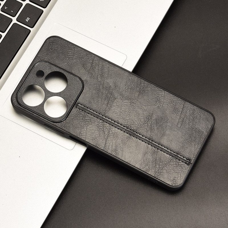 Hülle Realme C61 Genähte Lederoptik