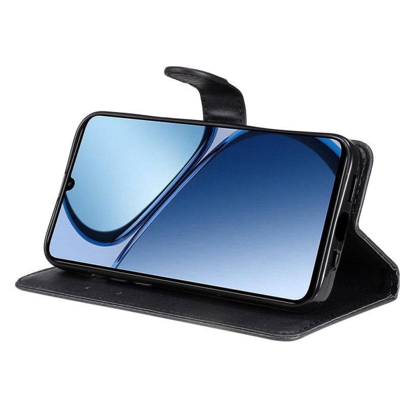 Lederhüllen Für Realme C61 Glattes Kunstleder