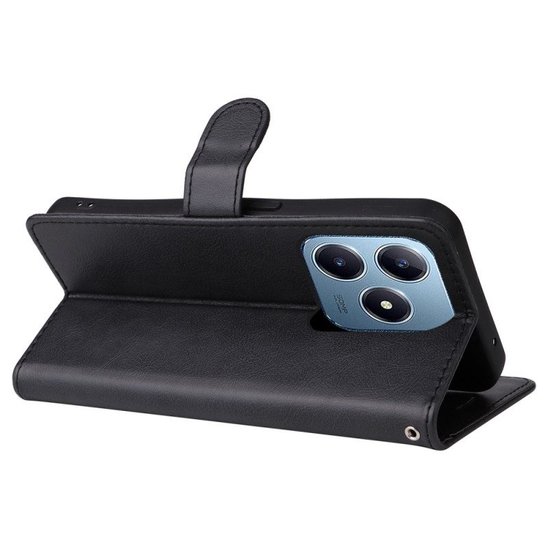 Lederhüllen Für Realme C61 Glattes Kunstleder