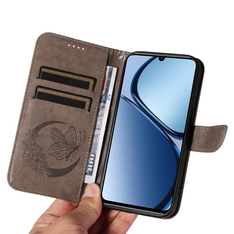 Lederhüllen Realme C61 Grafischer Schmetterling
