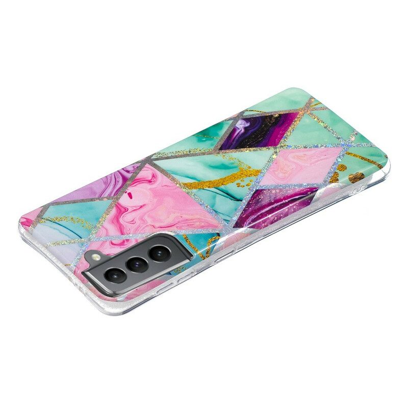 Handyhülle Für Samsung Galaxy S21 FE Glitzer-design-marmor