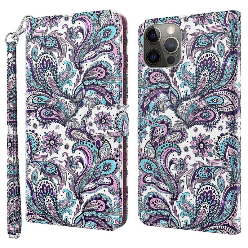 Flip Case Für iPhone 15 Pro Max Mit Kordel 3d-riemen