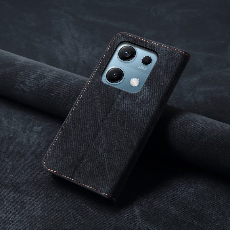 Flip Case Xiaomi Redmi Note 14s Handyhülle Denim-stoff
